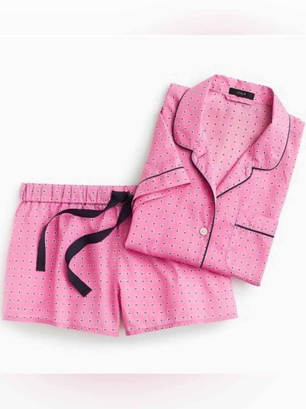J. Crew Pink Paisley Foulard Cotton Pajama Pj’s Sleep Shorts Lounge Set Sz S